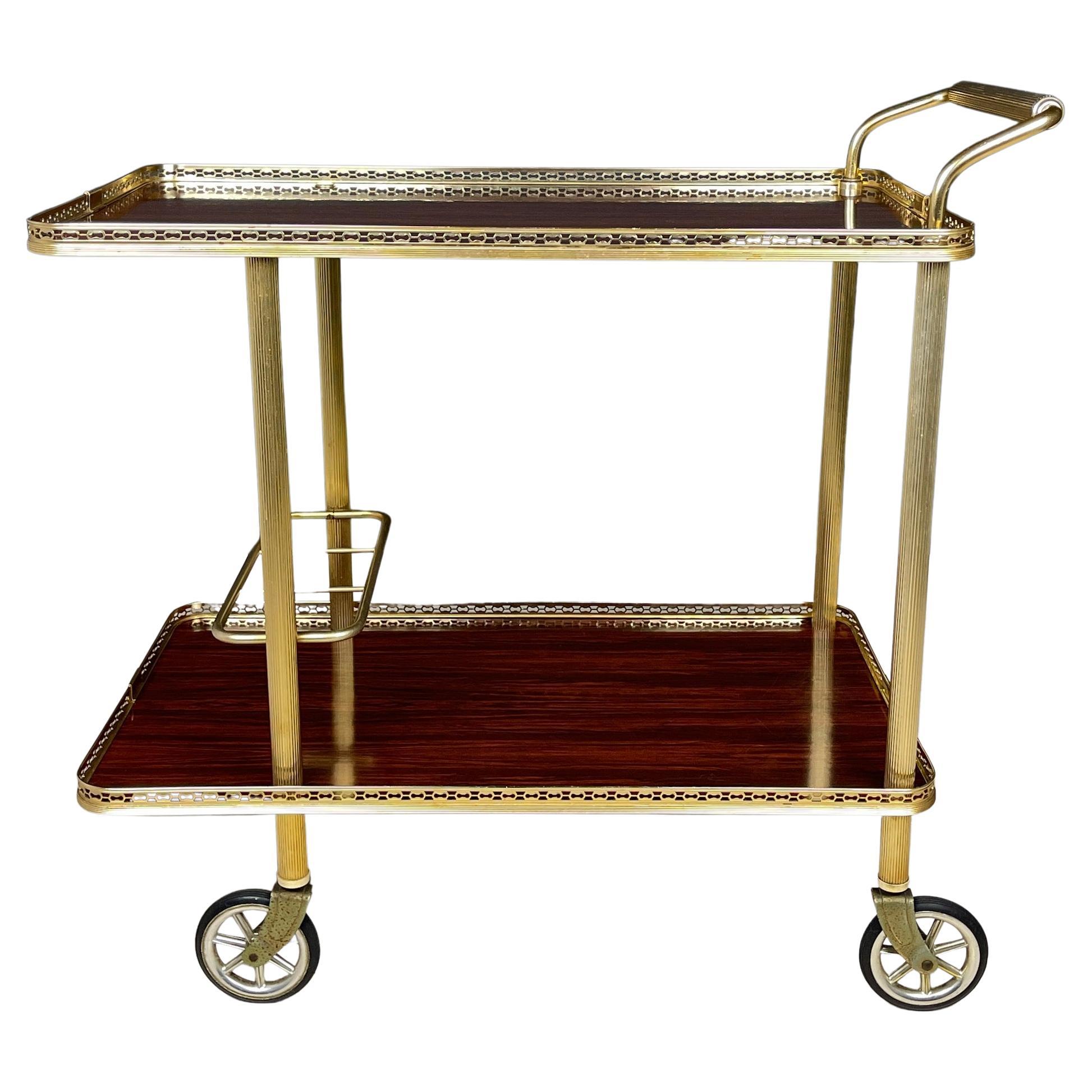 Vintage Serving Bar Cart, Italy, 1970s
