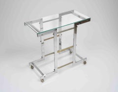 Vintage Serving Cart in the Style of Romeo Rega, Italy, 1970s