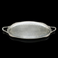 Vintage Serving Tray, American, Silver Plate, Afternoon Tea, Cocktail Platter