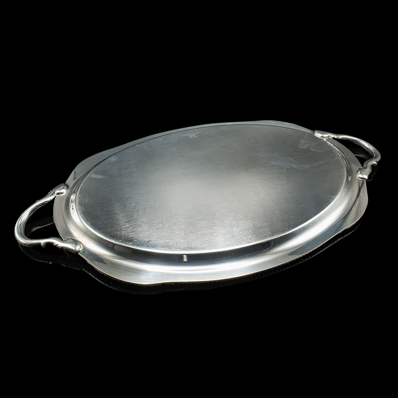 Plaqué argent Vintage Serving Tray, American, Silver Plate, Afternoon Tea, Cocktail Platter en vente