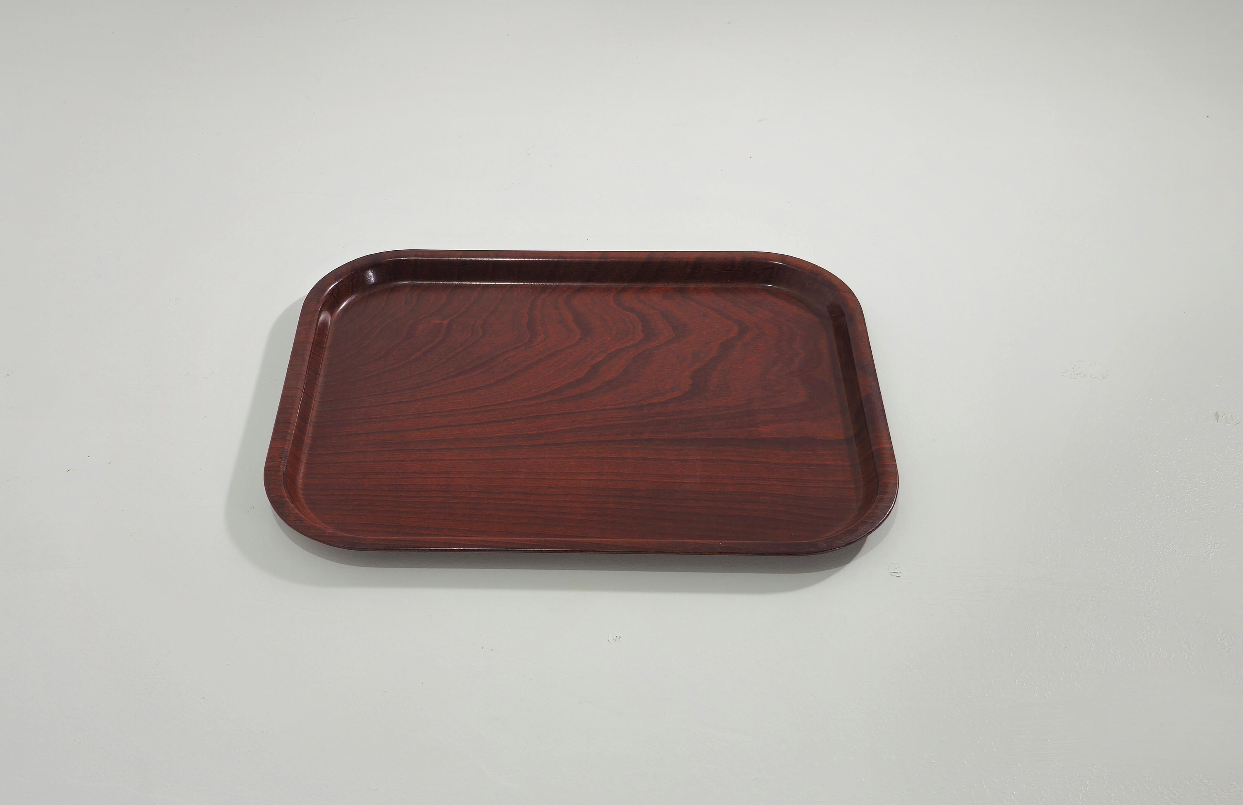 Mid-Century Modern Vintage Serving Tray by Gerling Sol-Ohligs in Wood Mid-Century 1960s