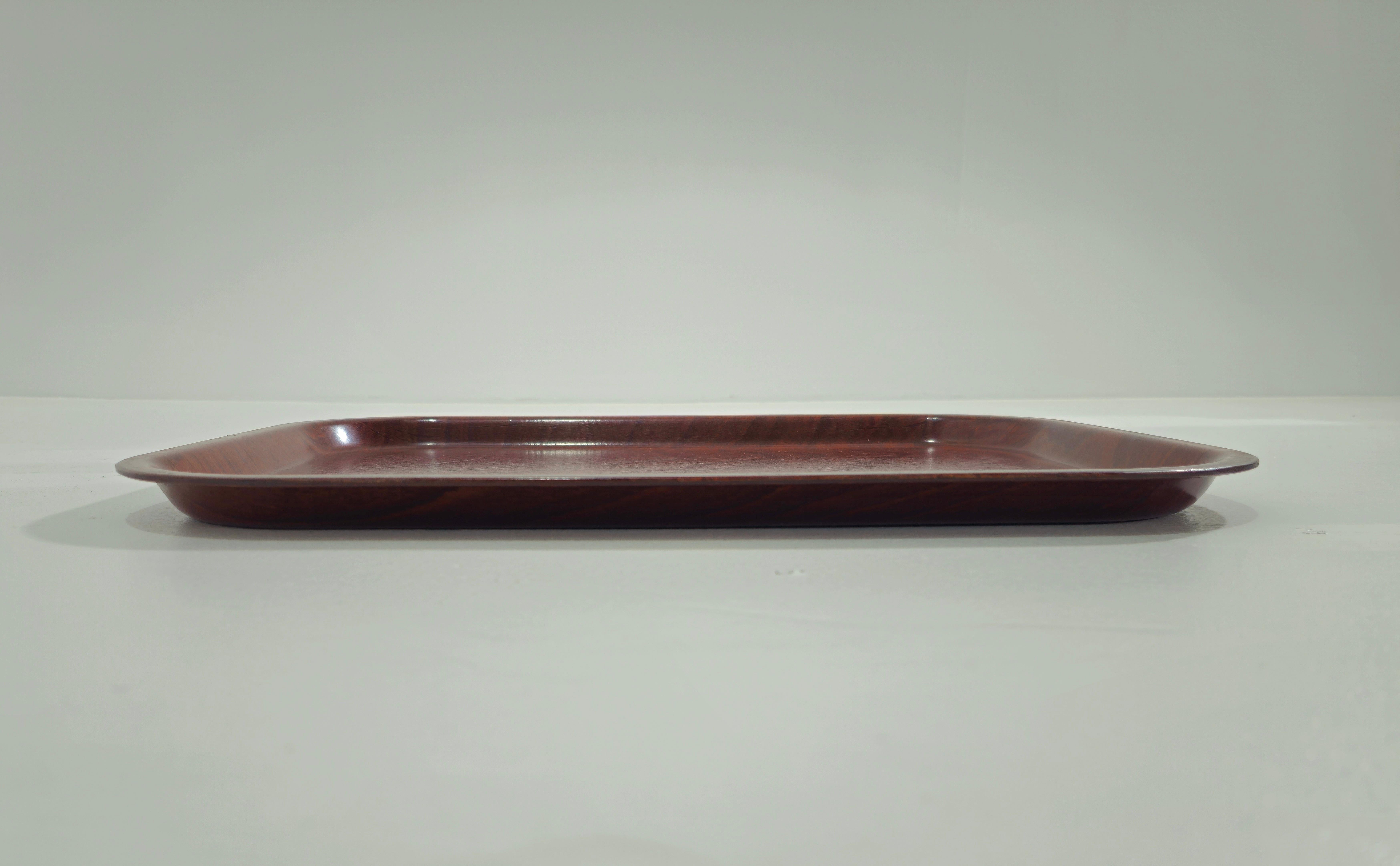 European Vintage Serving Tray by Gerling Sol-Ohligs in Wood Mid-Century 1960s