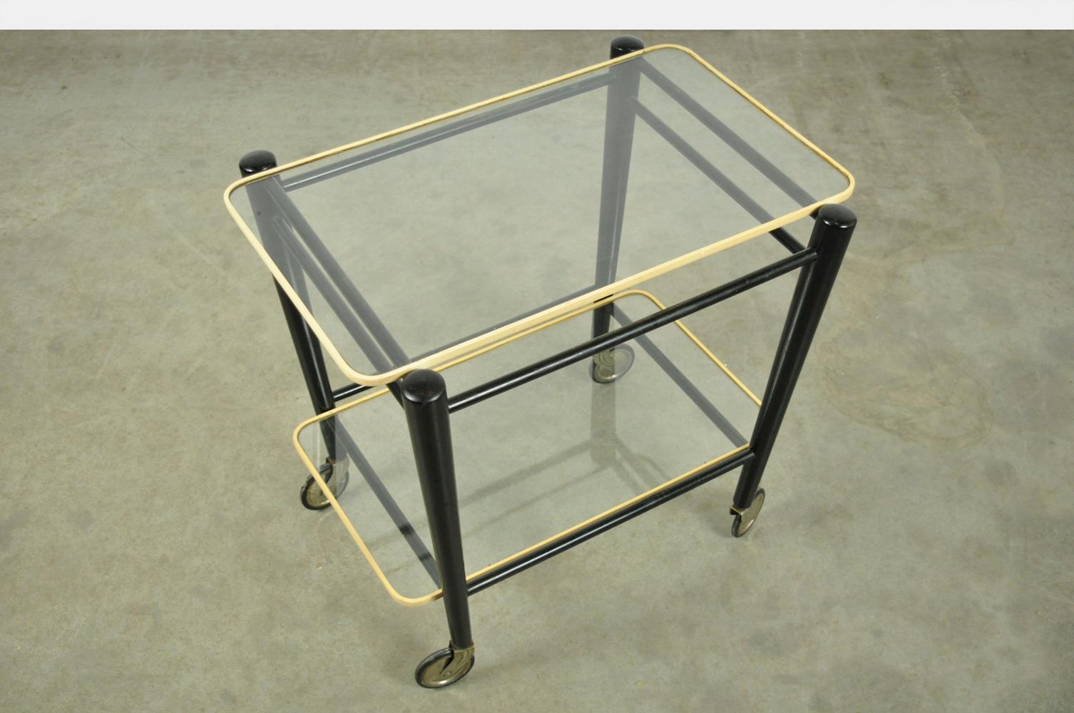 Mid-20th Century Vintage serving trolley by the former Dutch furniture manufacturer Coja, 1950s For Sale
