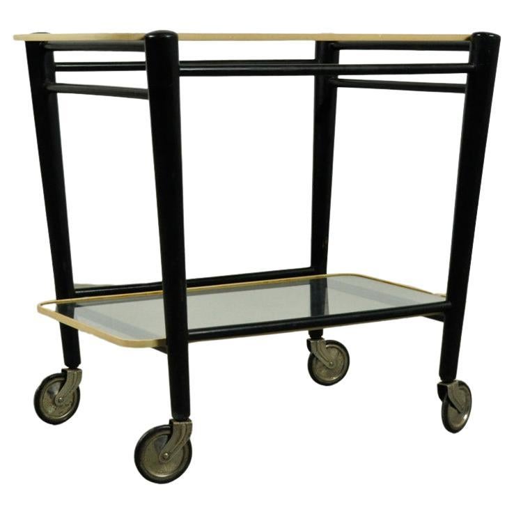 Vintage serving trolley by the former Dutch furniture manufacturer Coja, 1950s For Sale
