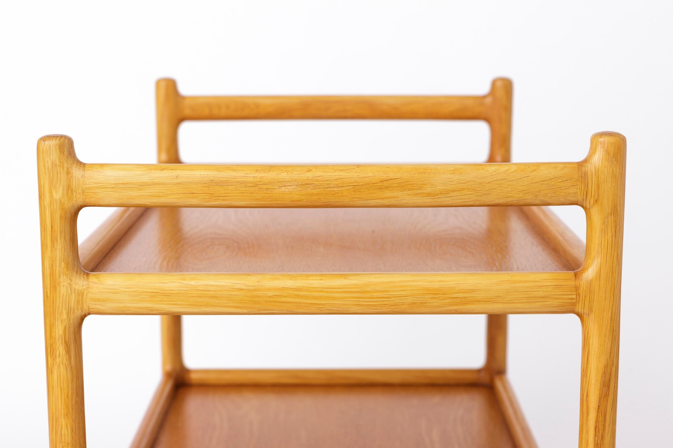Vintage Serving Trolley Oak 1970s Danish en vente 2