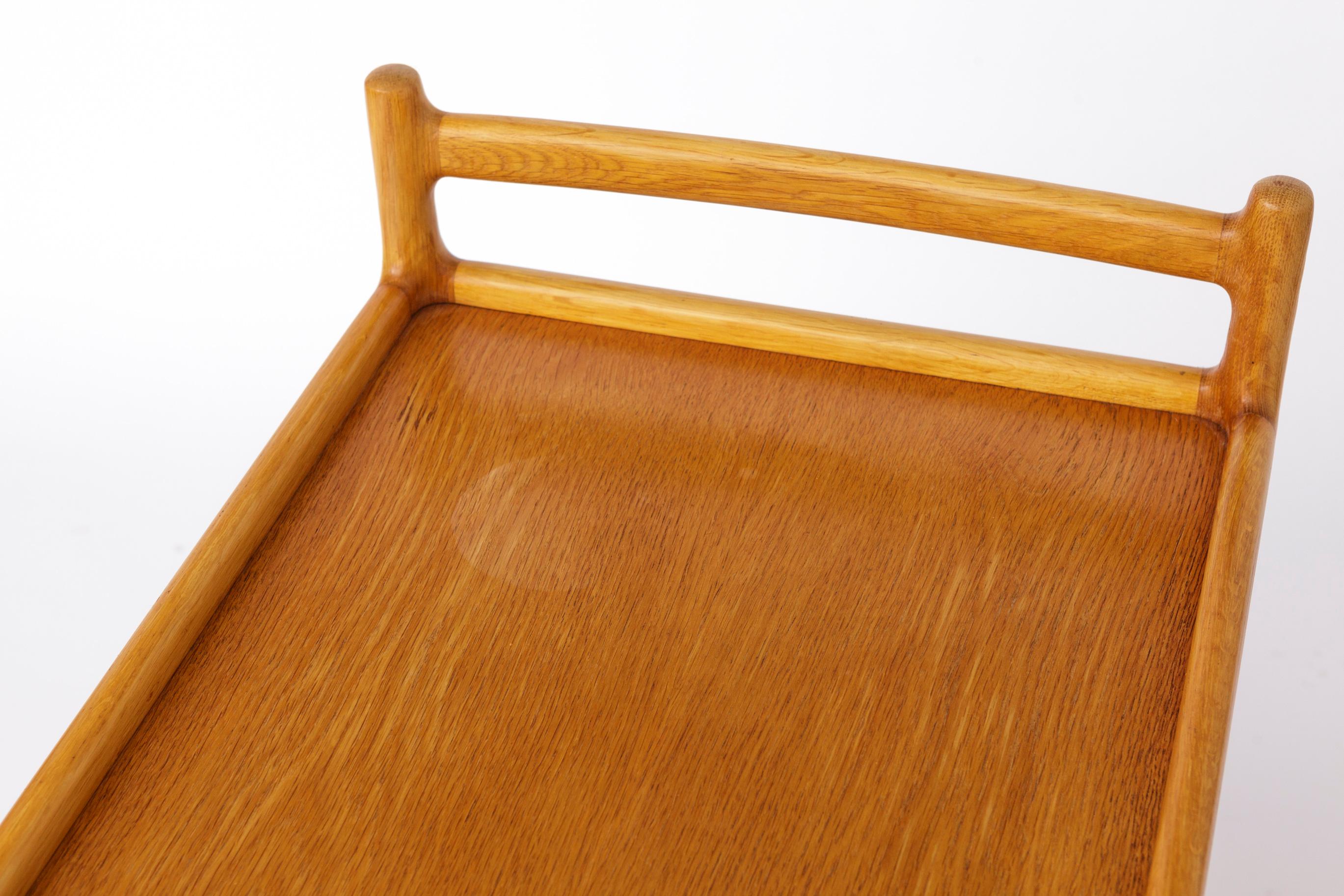 Teck Vintage Serving Trolley Oak 1970s Danish en vente