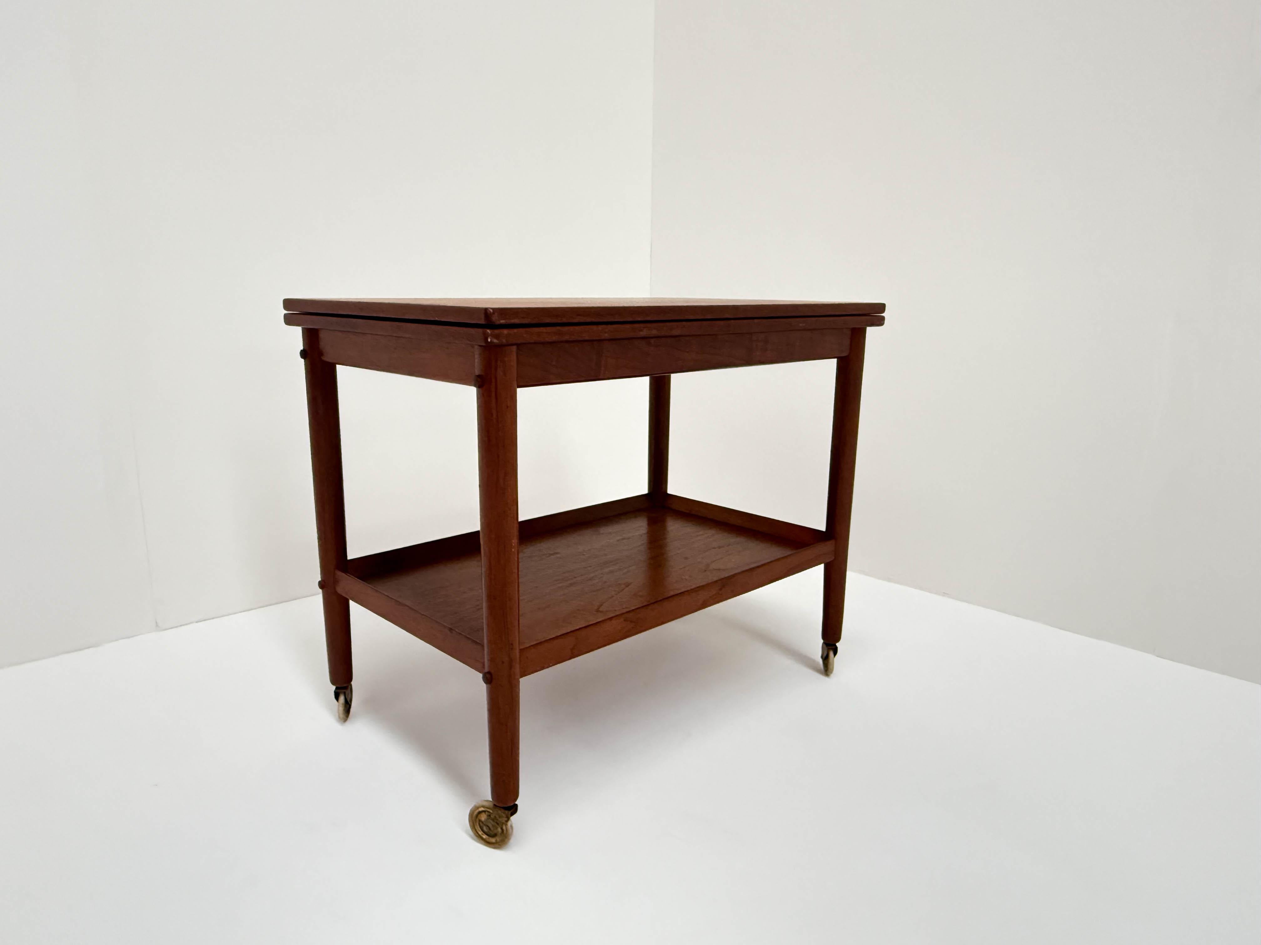 Danish Vintage Serving Trolley, P. Jeppesen Møbelfabrik, 1960s For Sale
