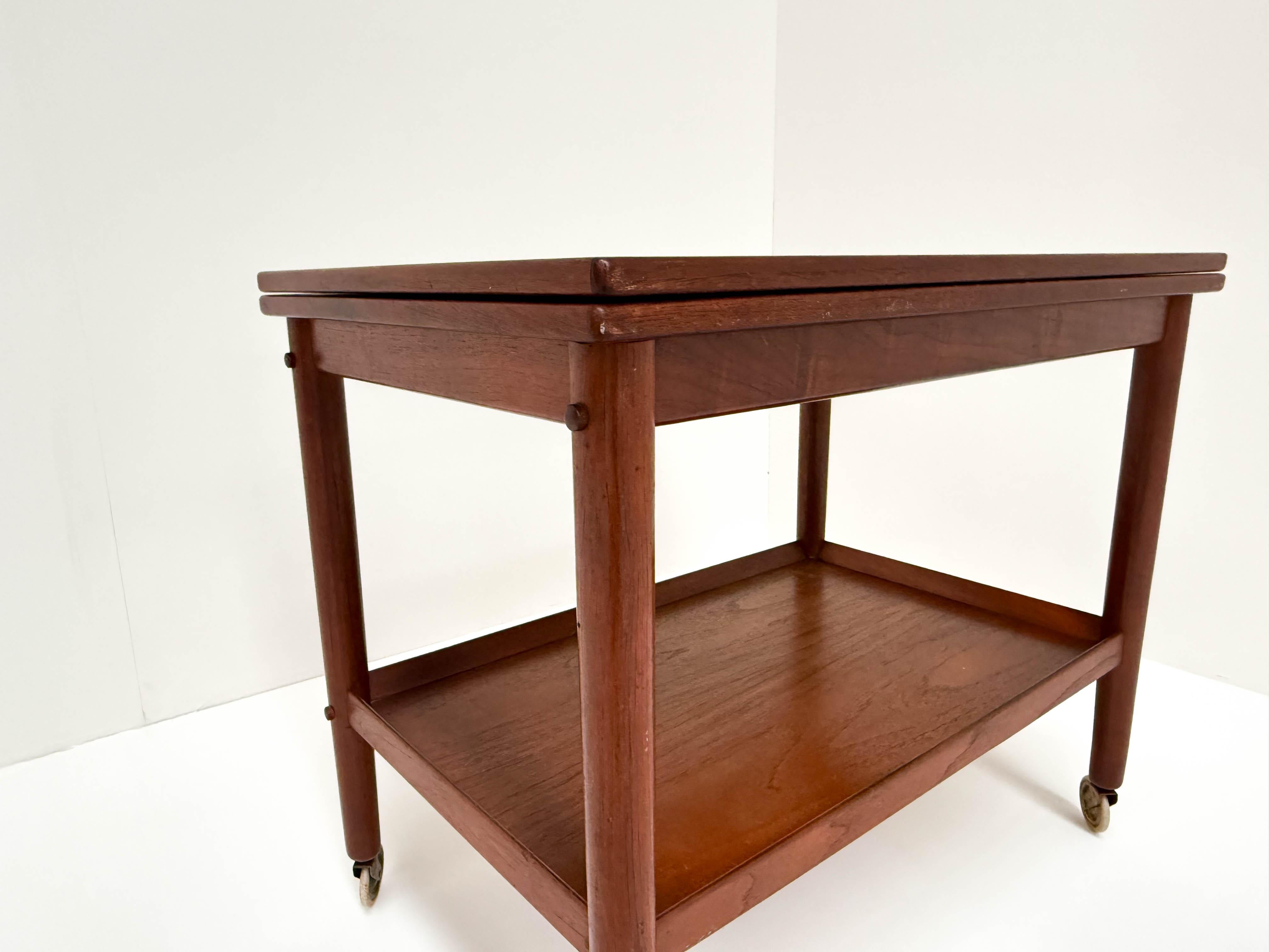 Mid-20th Century Vintage Serving Trolley, P. Jeppesen Møbelfabrik, 1960s For Sale