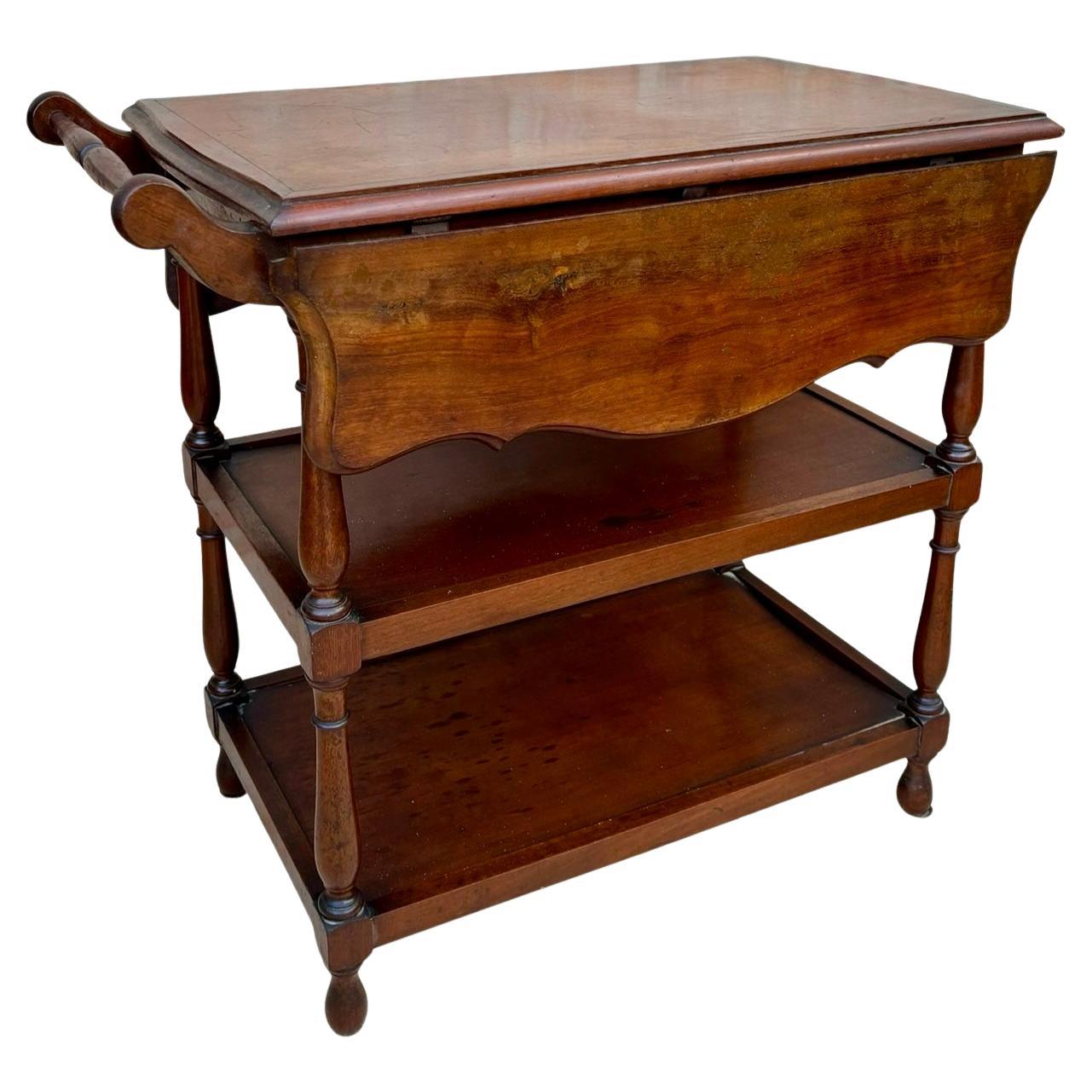 Vintage Serving Trolley with Wheels and Wings, 1970s