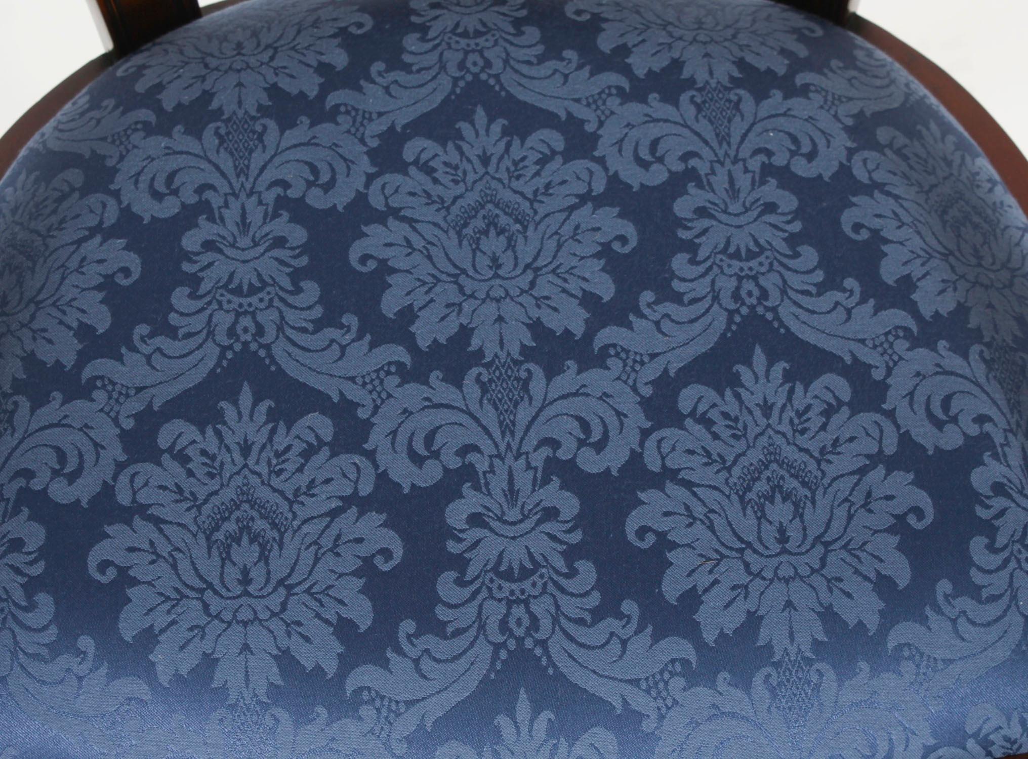 Vintage Set 10 English Hepplewhite Revival Dining Chairs 20th Century For Sale 4