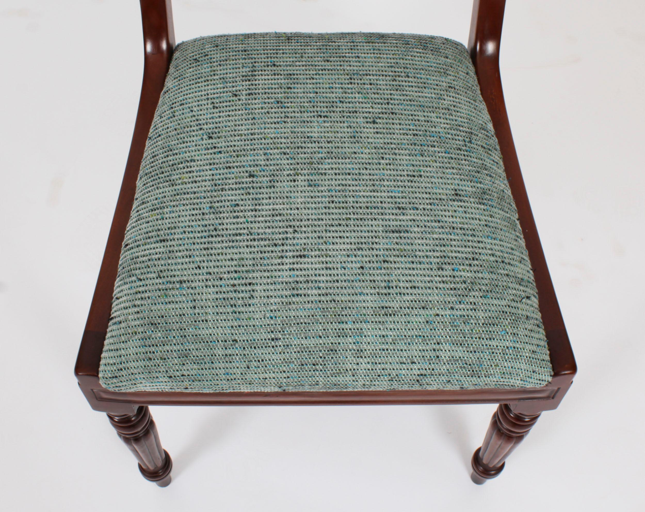 Vintage Set 10 chaises de salle à manger Regency Revive à dossier traînant 20ème siècle 2