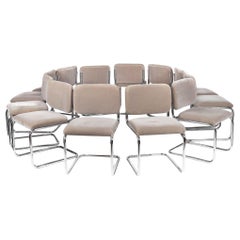 Ensemble vintage de 12 chaises de salle à manger Cesca B32 Marcel Breuer pour Stendig