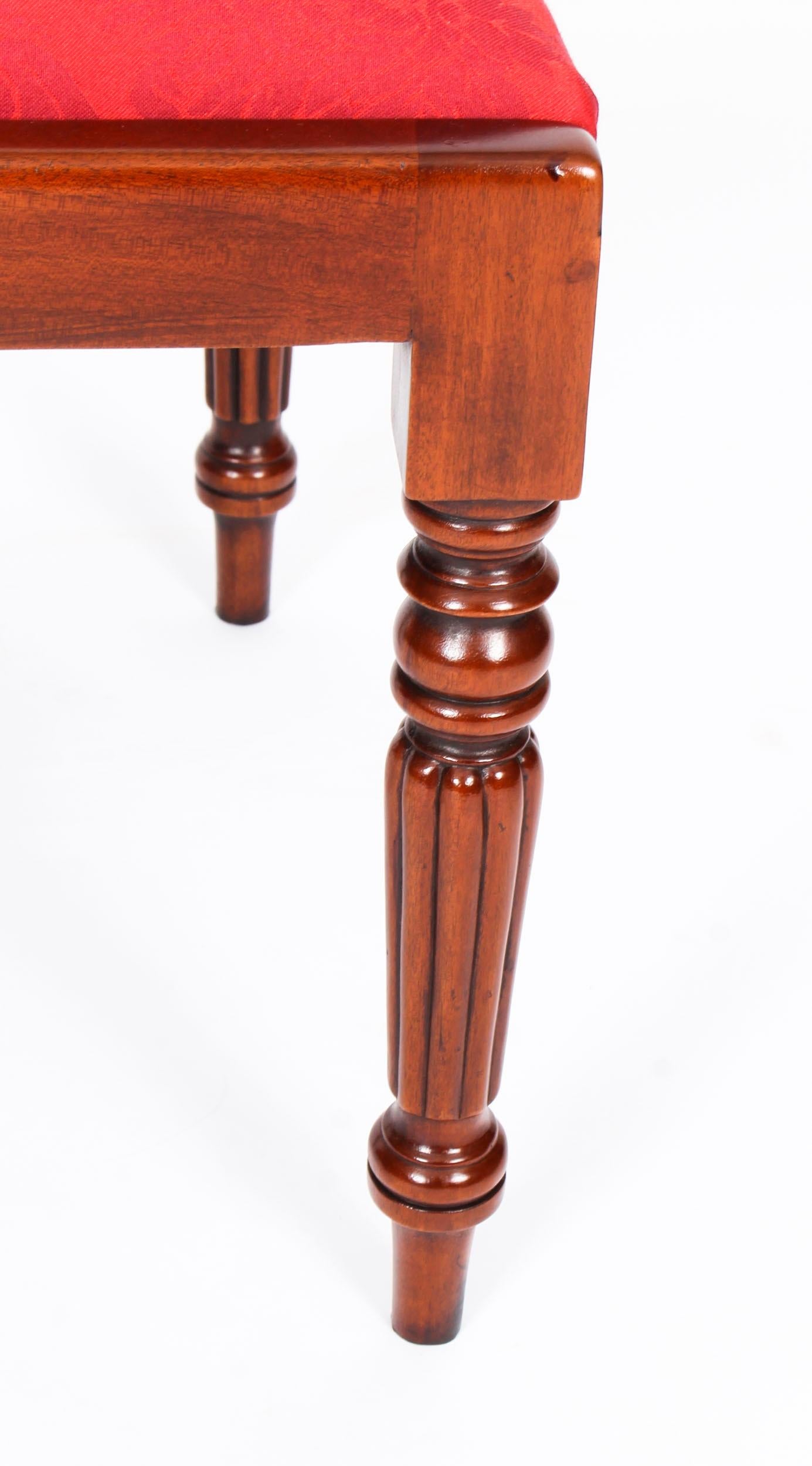 Vintage Set 12 Regency Revival Swag back Dining Chairs 20th Century For Sale 12