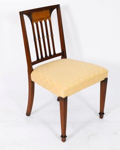 Vintage Set 12 Sheraton Revival Dining Chairs Harrods Late 20Century