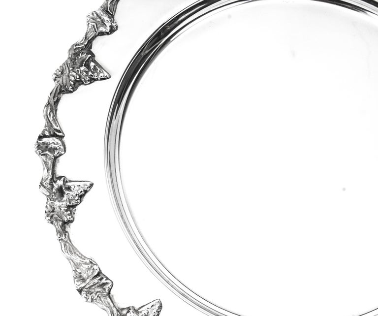 Vintage Set 14 Silver Plated Under Plates Mid 20th C For Sale at 1stDibs