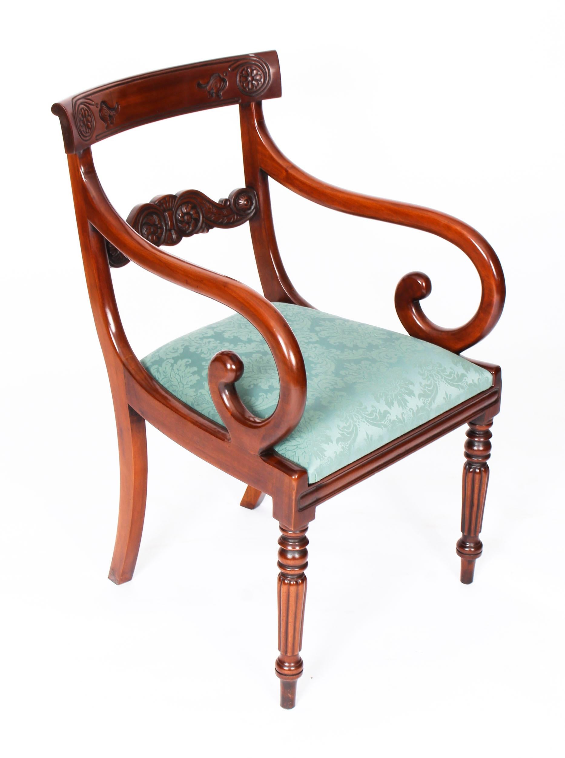 regency revival chairs mahogany