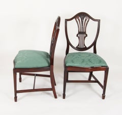 Vintage Set 14 Wheatsheaf Shieldback Dining Chairs 20th Century