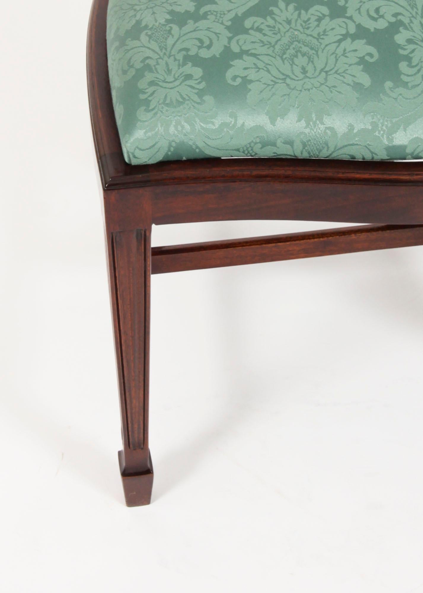 Vintage Set 14 Wheatsheaf Shieldback Dining Chairs 20th Century  For Sale 1