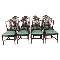 Vintage-Esszimmerstühle mit Schilfrohrrückenlehne aus 14 Weizengarben, 20. Jahrhundert 