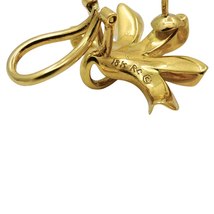 Conjunto Vintage Pendientes Lirio Oro 18k Colgante en venta 8
