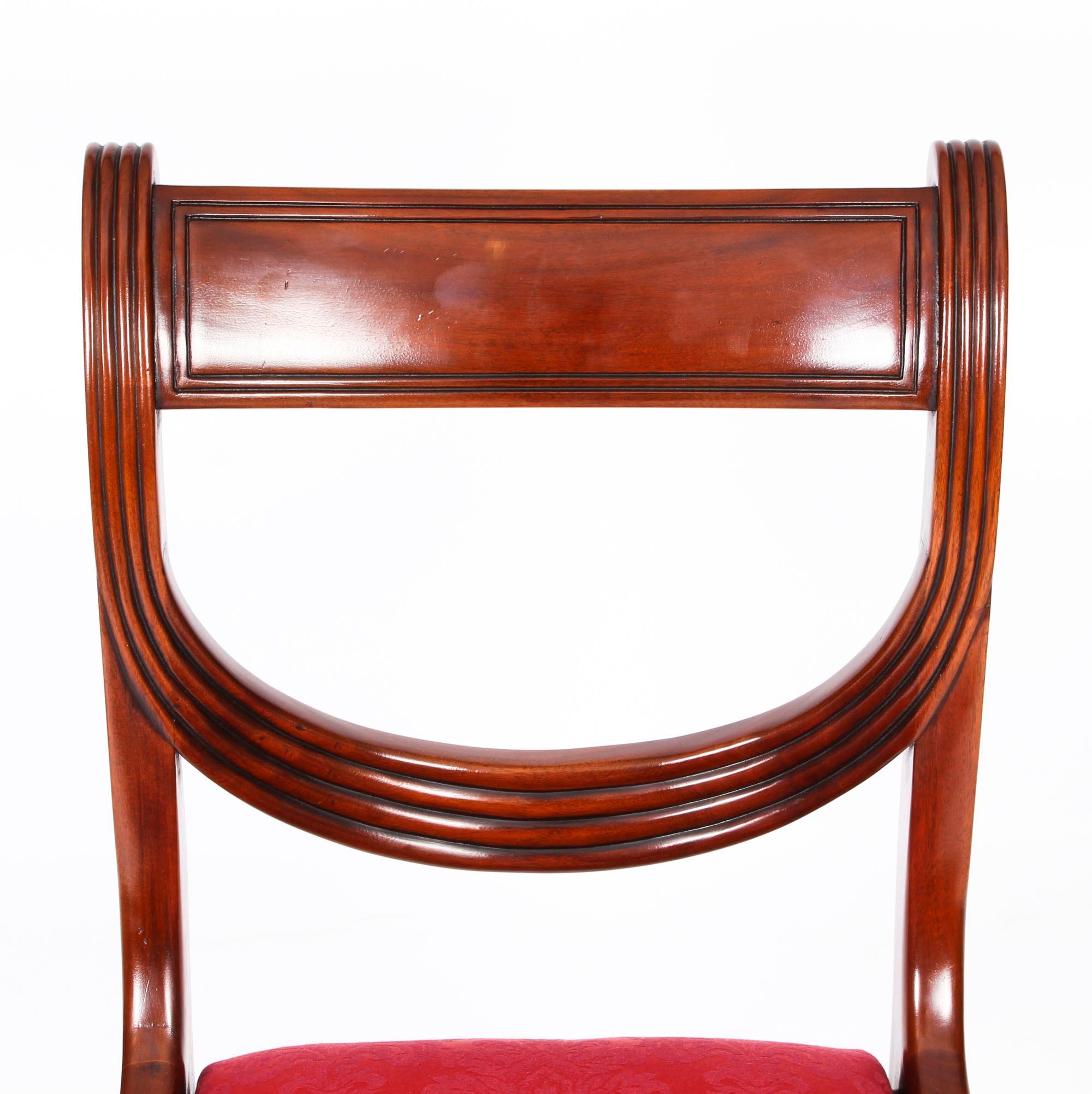 Vintage Set 22 Regency Revival Swag back Dining Chairs 20th Century For Sale 11