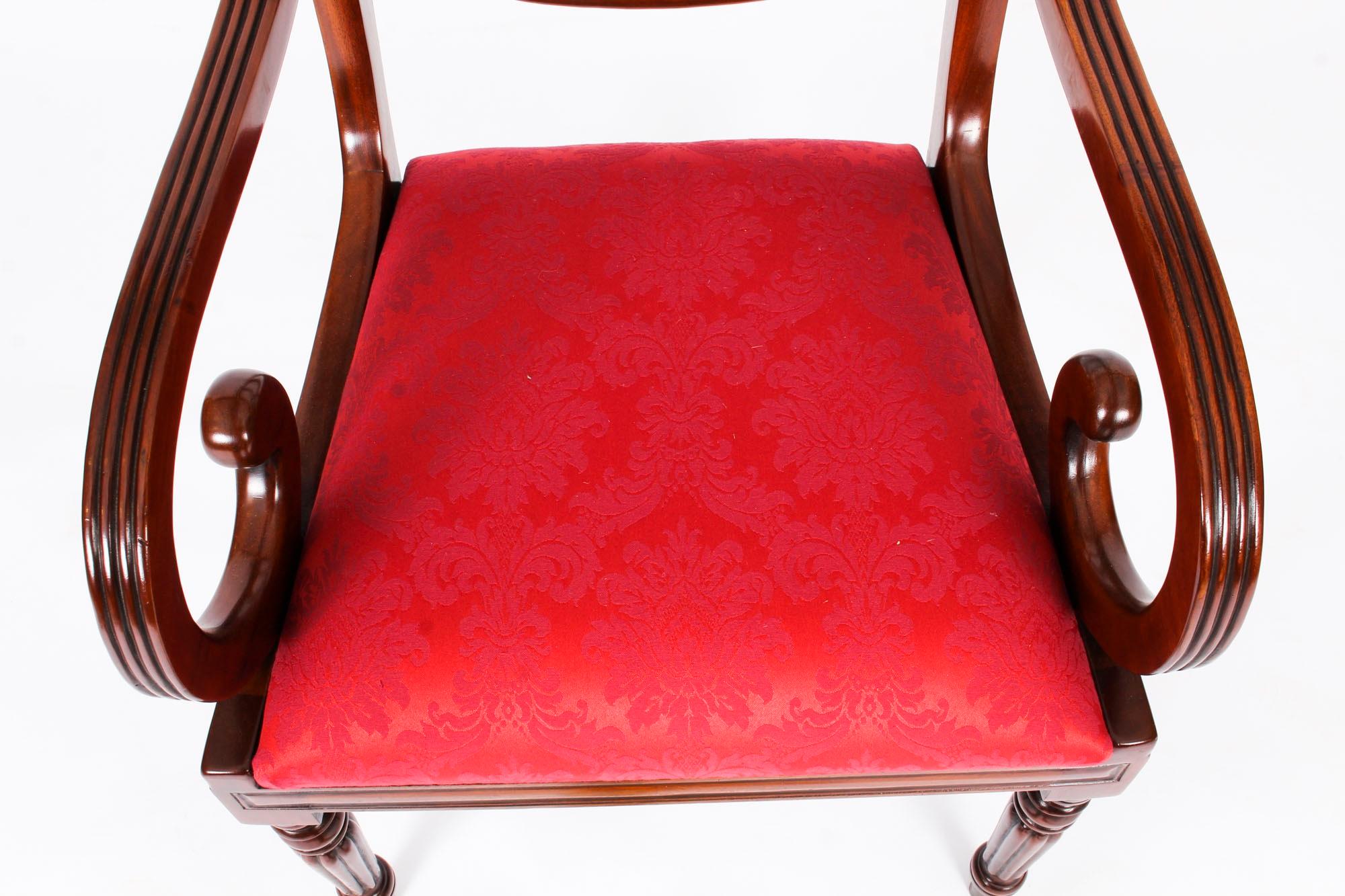 Vintage Set 22 Regency Revival Swag back Dining Chairs 20th Century For Sale 3
