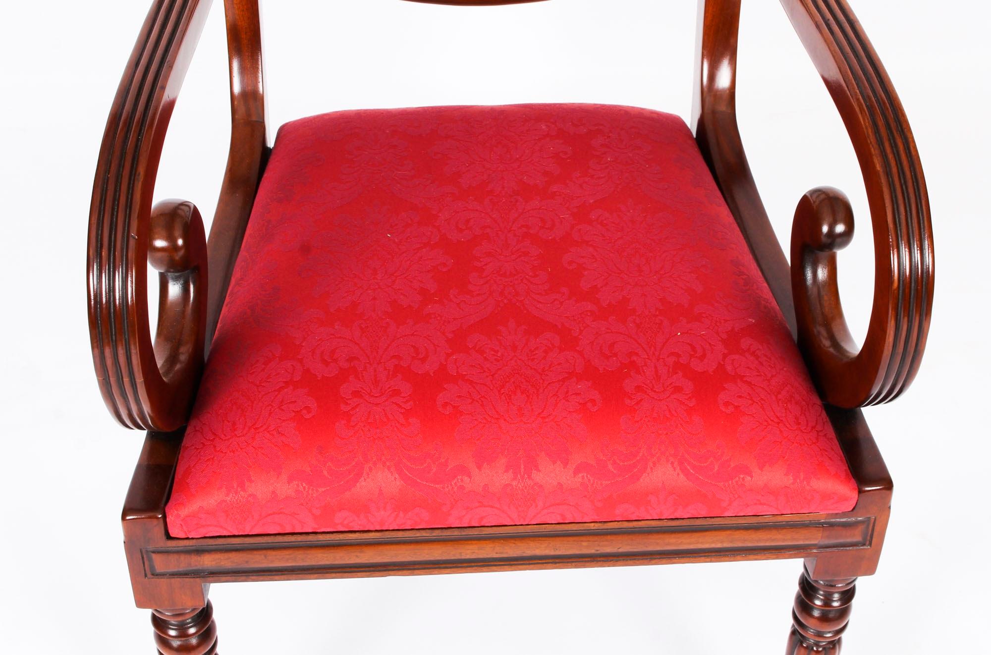 Vintage Set 22 Regency Revival Swag back Dining Chairs 20th Century For Sale 4