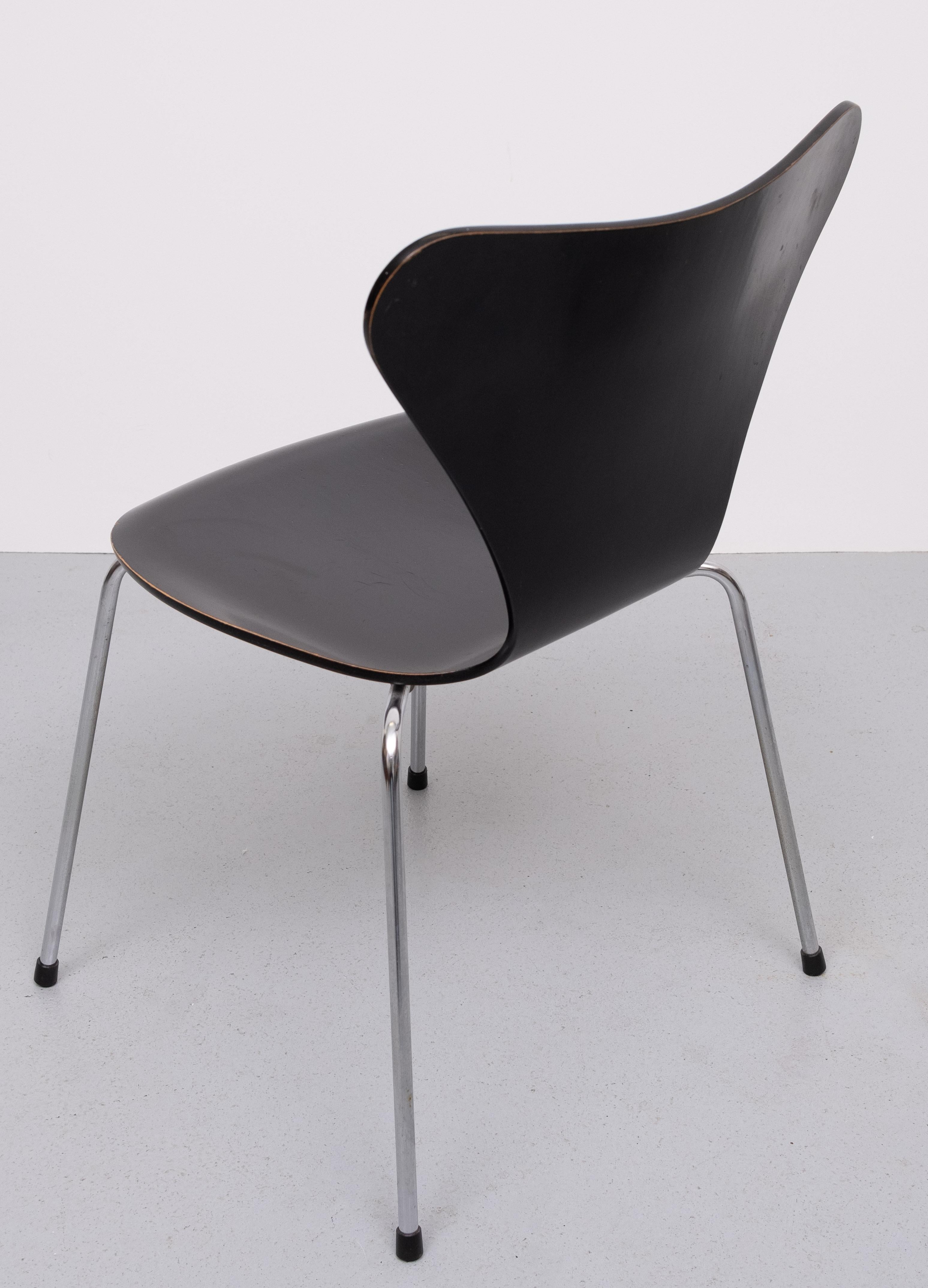 Fine XX secolo Set 3107 sedie a farfalla vintage design Arne Jacobsen per Fritz Hansen in vendita