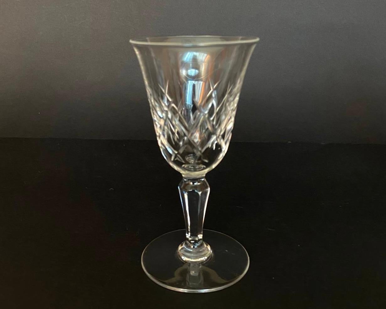 Late 20th Century Vintage Set 6 Crystal Heresy Glasses, France, 1980s For Sale