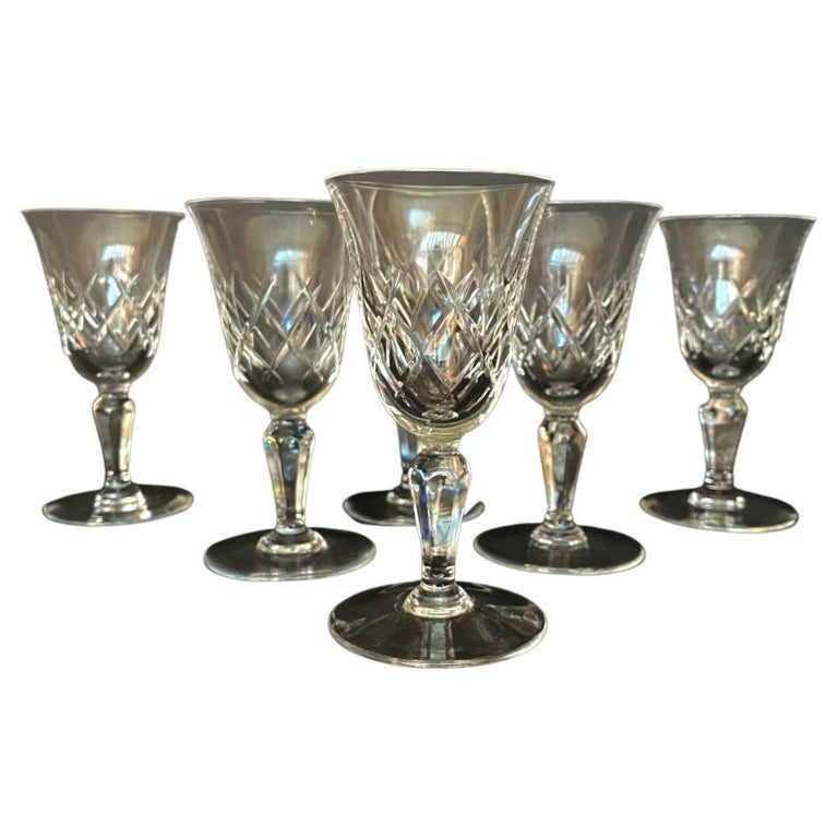 Vintage Set 6 Crystal Heresy Glasses, France, 1980s For Sale at 1stDibs
