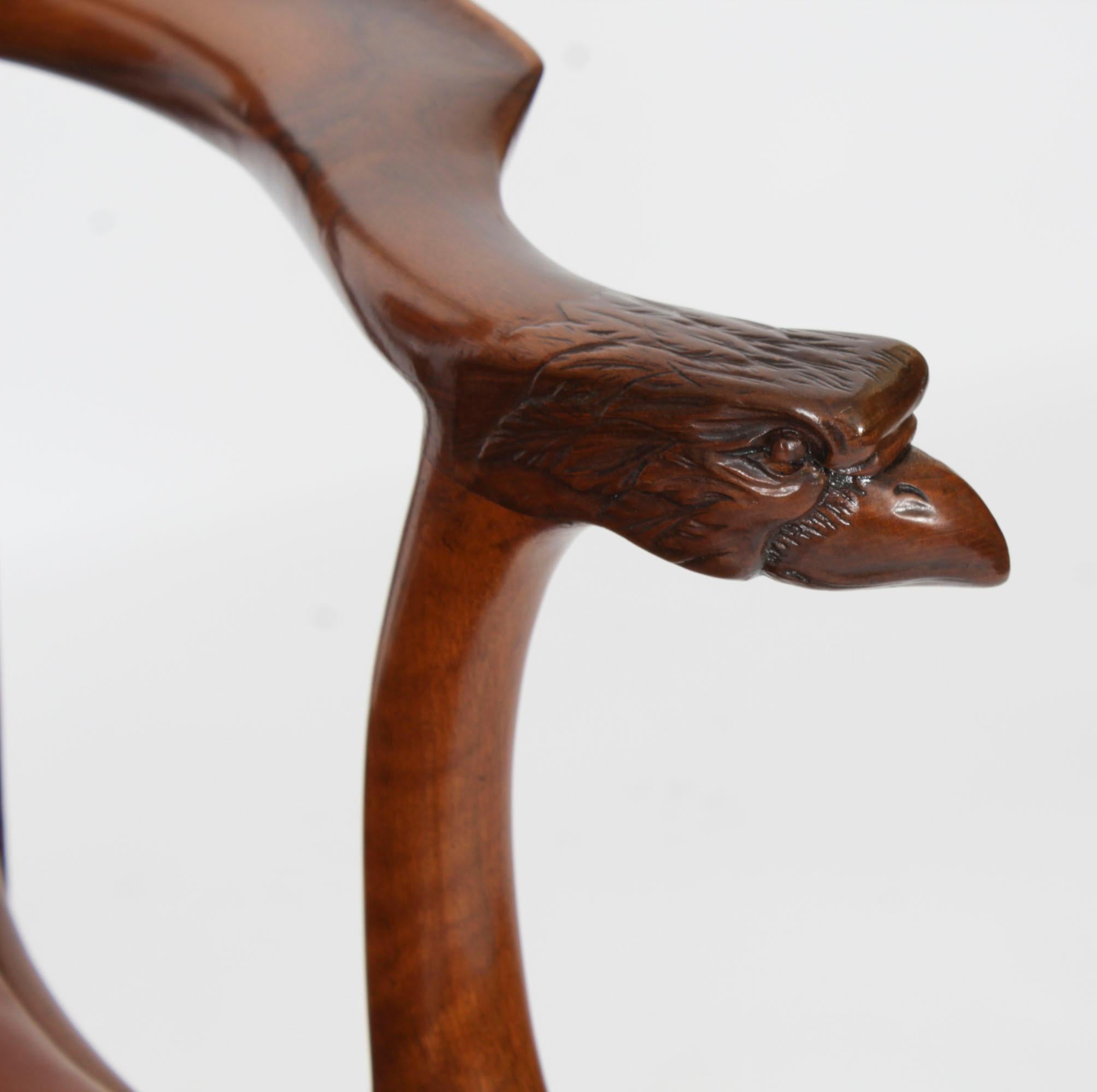 Vintage Set 8 Queen Anne Revival Burr Walnut Dining Chairs 20th Century For Sale 10