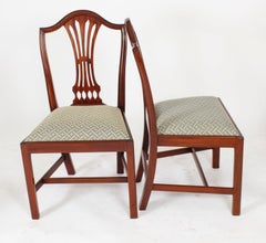 Vintage Set 8 Shield Back Dining Chairs by William Tillman 20th C