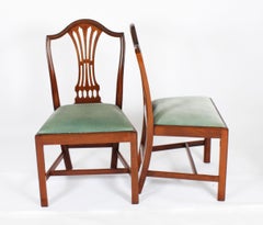 Vintage Set 8 Shield Back Dining Chairs by William Tillman 20th Century