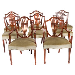 Vintage-Esszimmerstühle mit 8 Schildrückenlehnen von William Tillman, 20. Jahrhundert
