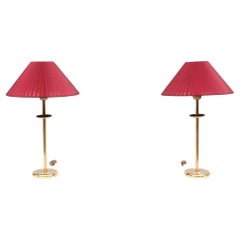 Used Set Brass Table Lamps, 1970s 