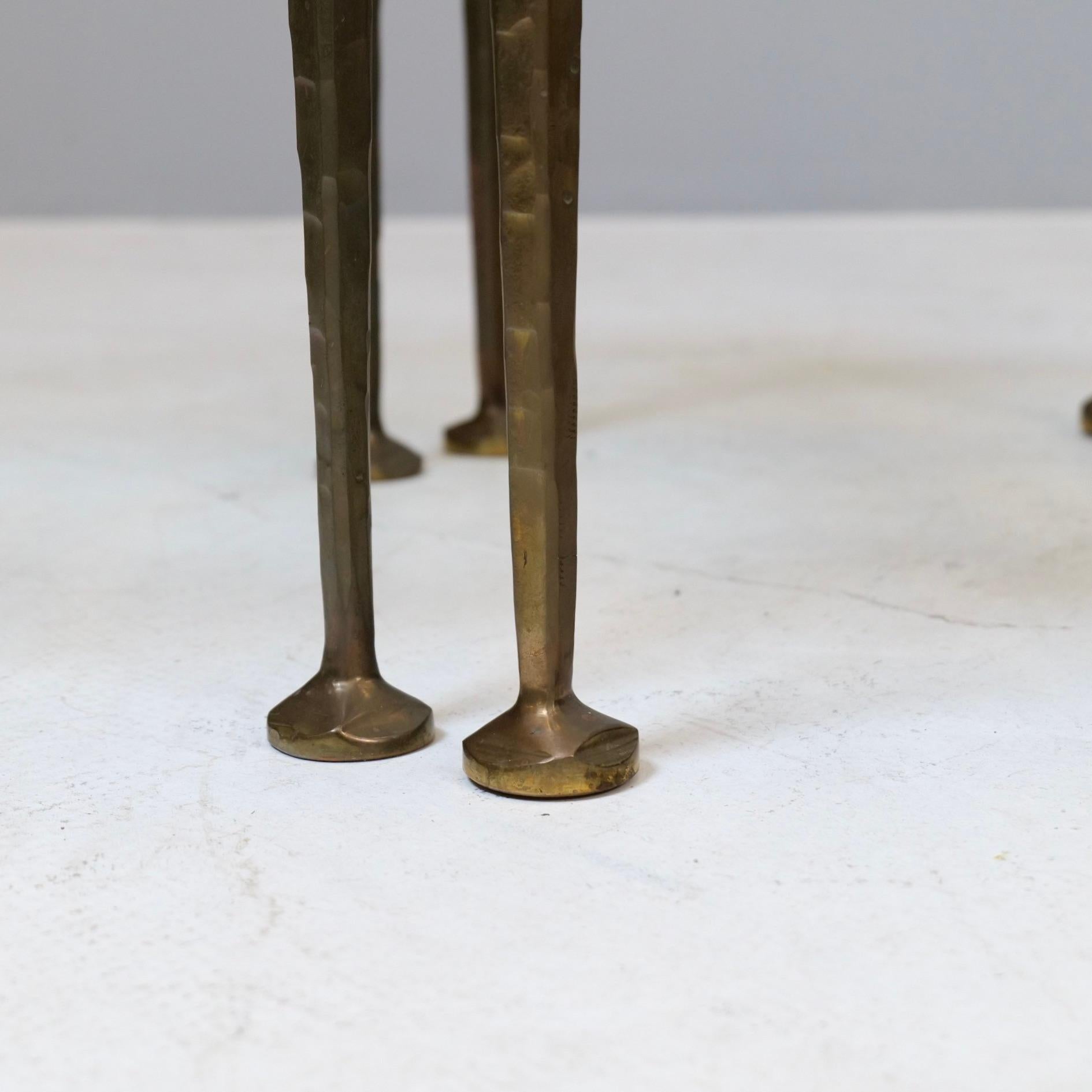 Ensemble de tables vintage en bronze forgé attribué à Lothar Klute, années 1980, Allemagne en vente 3