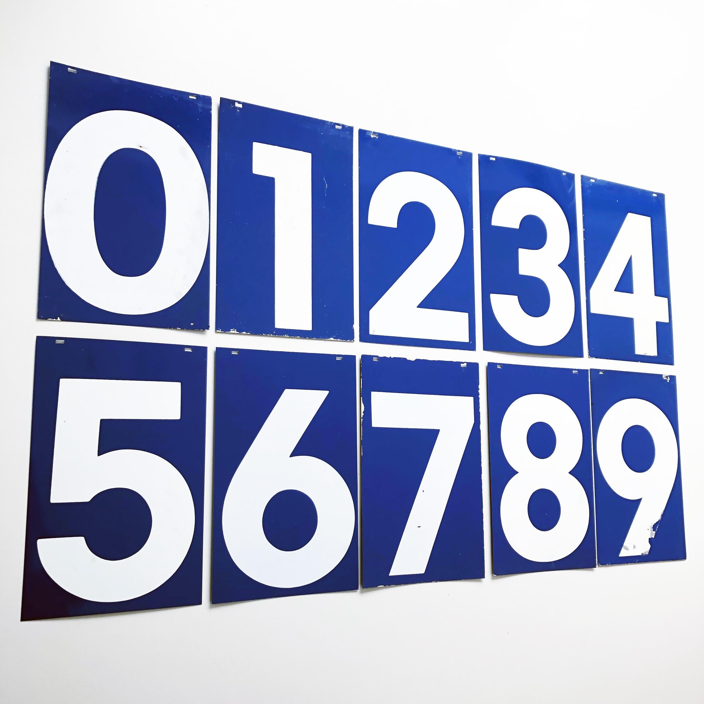 gas station number signs