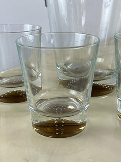 Vintage Set Ice Bucket and 4 Whiskey Glasses, Italy, 70s