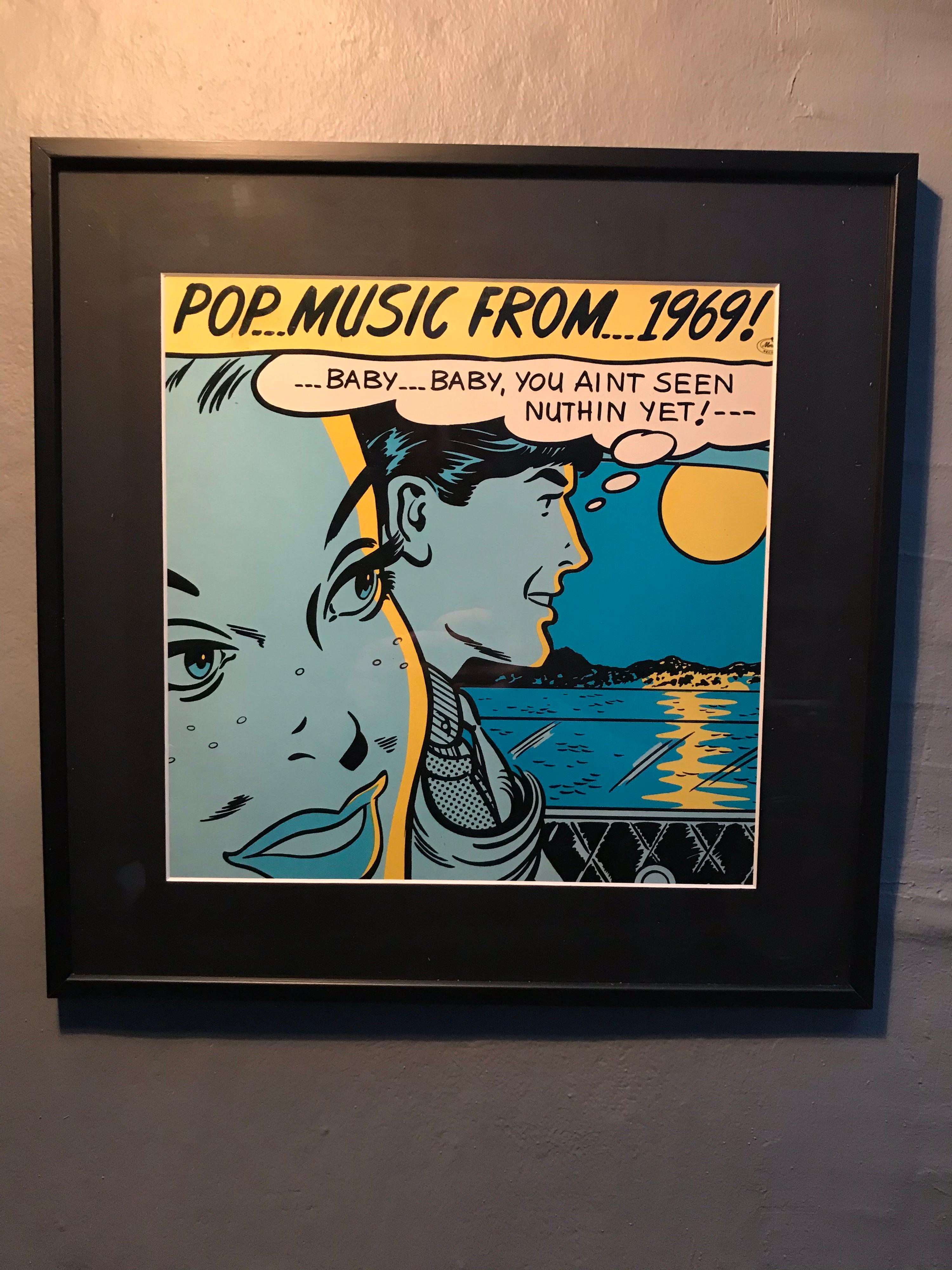 Vintage Set of 10 Framed Pop Music from 1960-1969 Pop Art Lp Covers For Sale 3