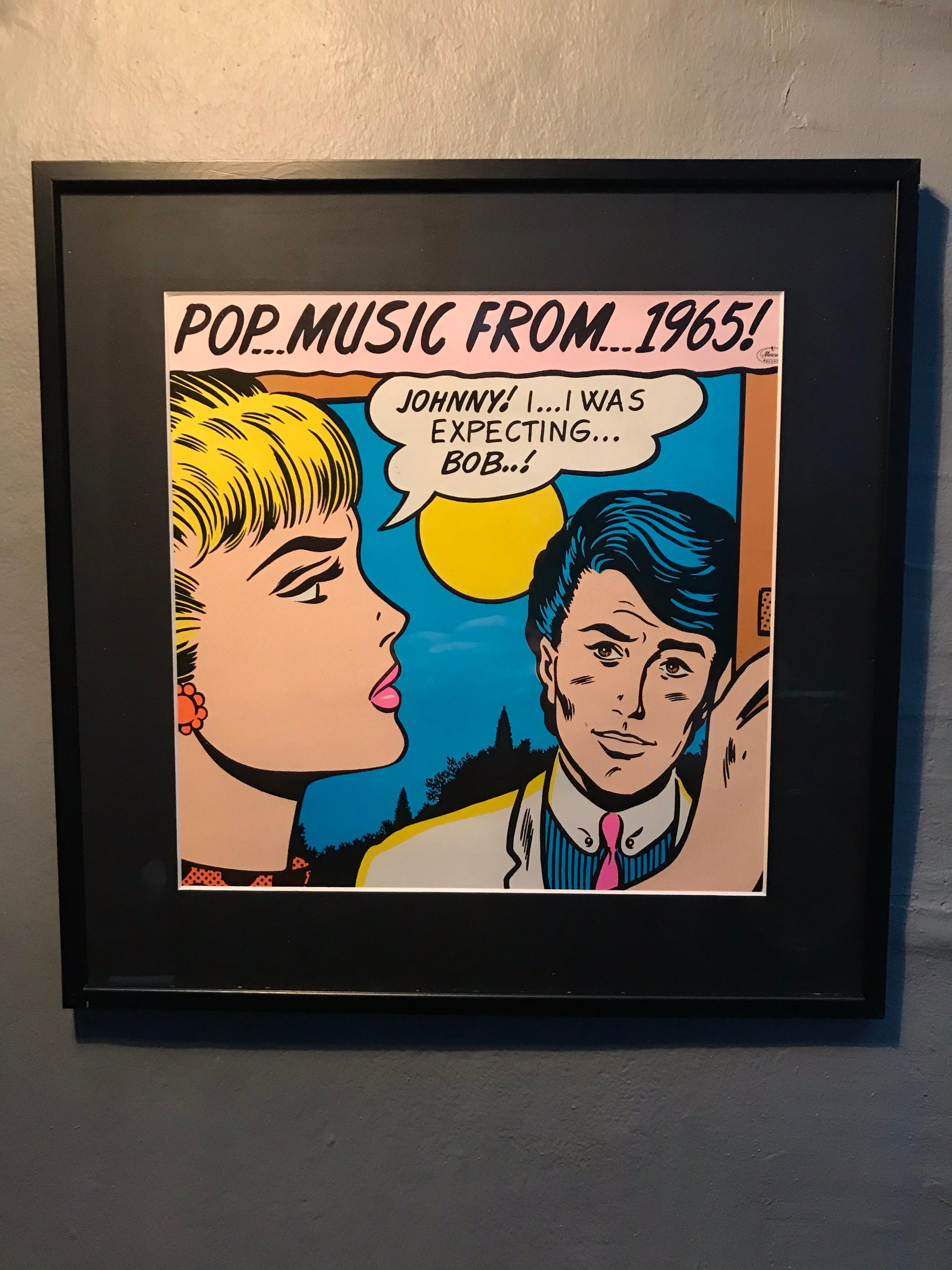 Late 20th Century Vintage Set of 10 Framed Pop Music from 1960-1969 Pop Art Lp Covers For Sale