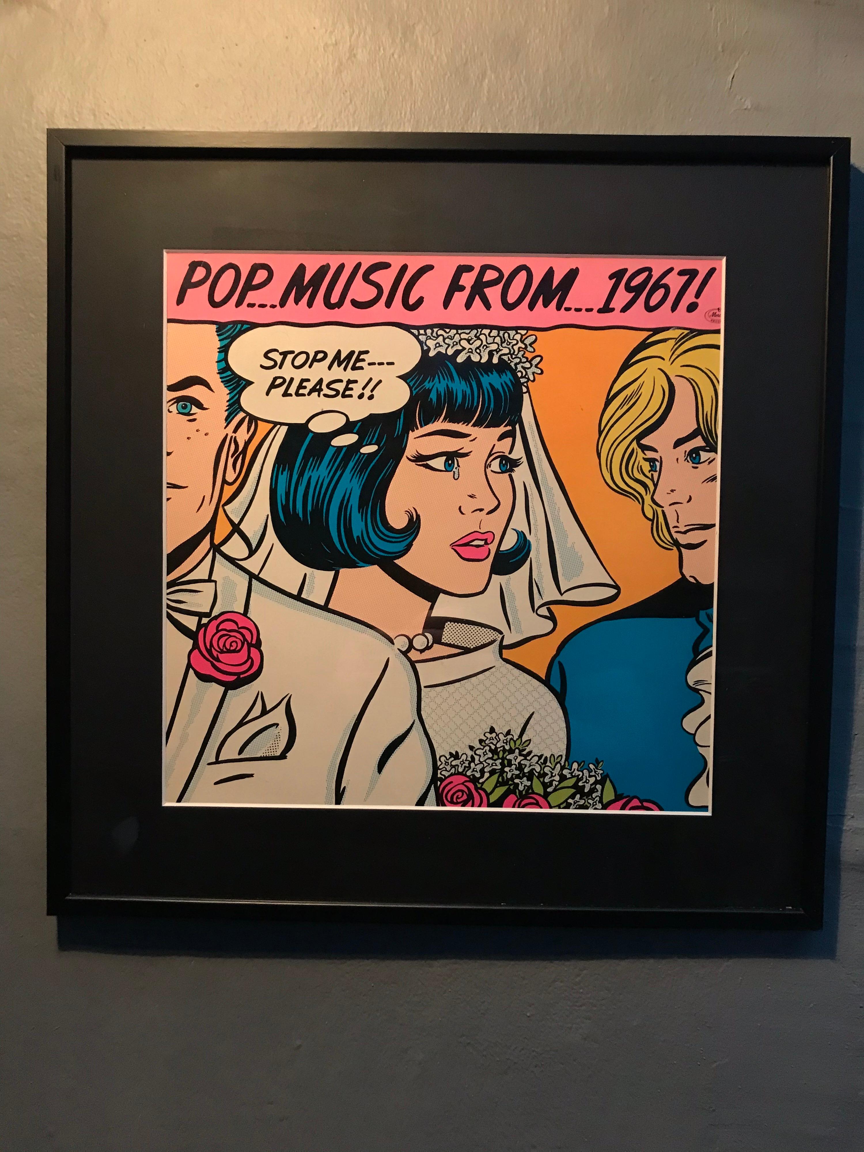 Vintage Set of 10 Framed Pop Music from 1960-1969 Pop Art Lp Covers For Sale 1