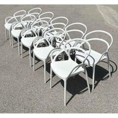 Vintage Set of 10 Mila Stacking Chairs by Siesta