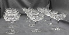 Vintage Set of 12 Champagnes Coupes or Tall Sherberts