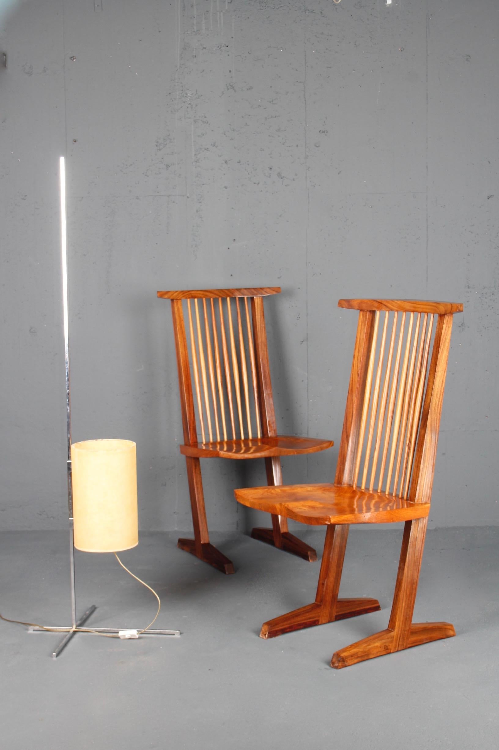 Vintage Set of 12 Conoid Chairs, after George Nakashima 10