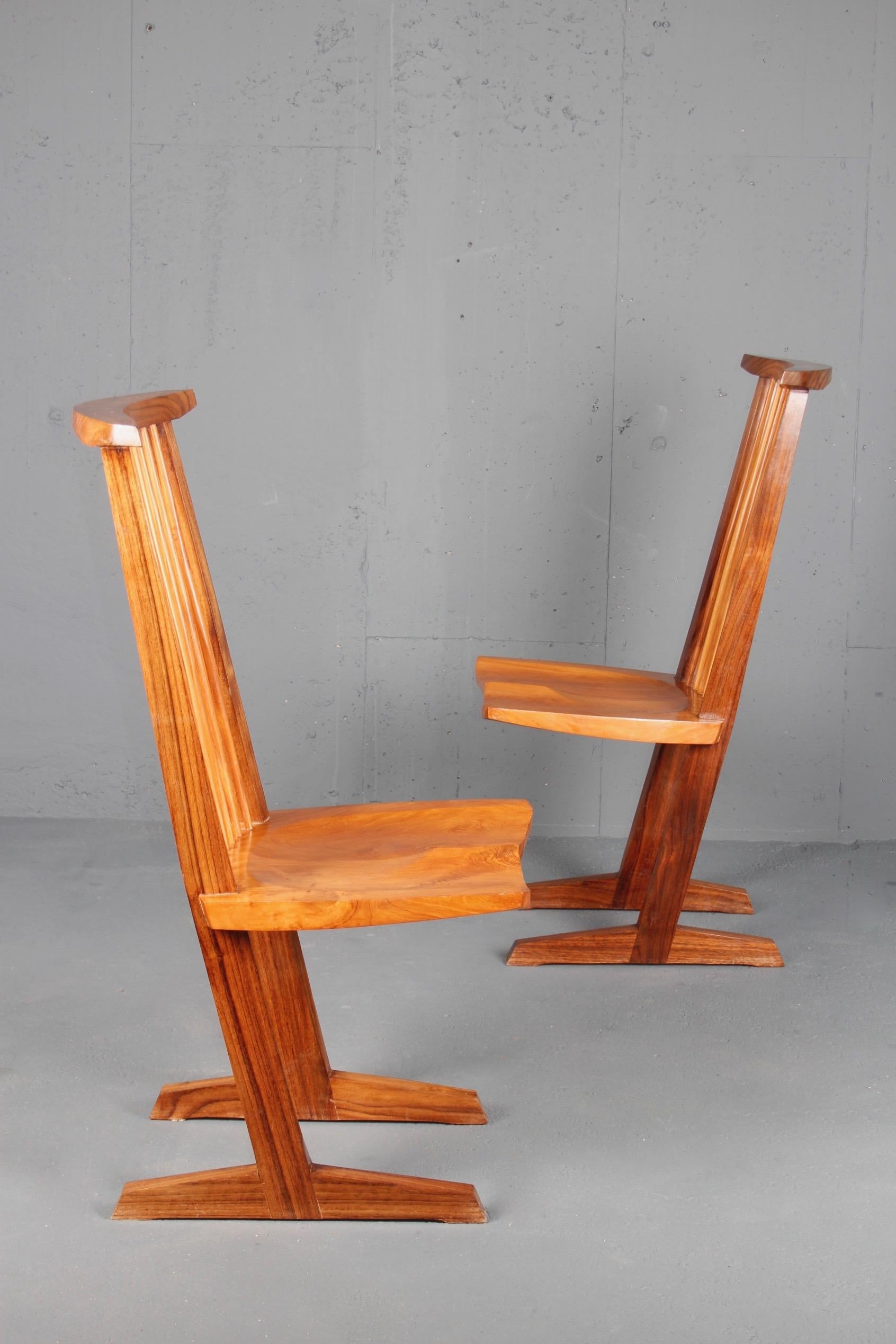 Late 20th Century Vintage Set of 12 Conoid Chairs, after George Nakashima