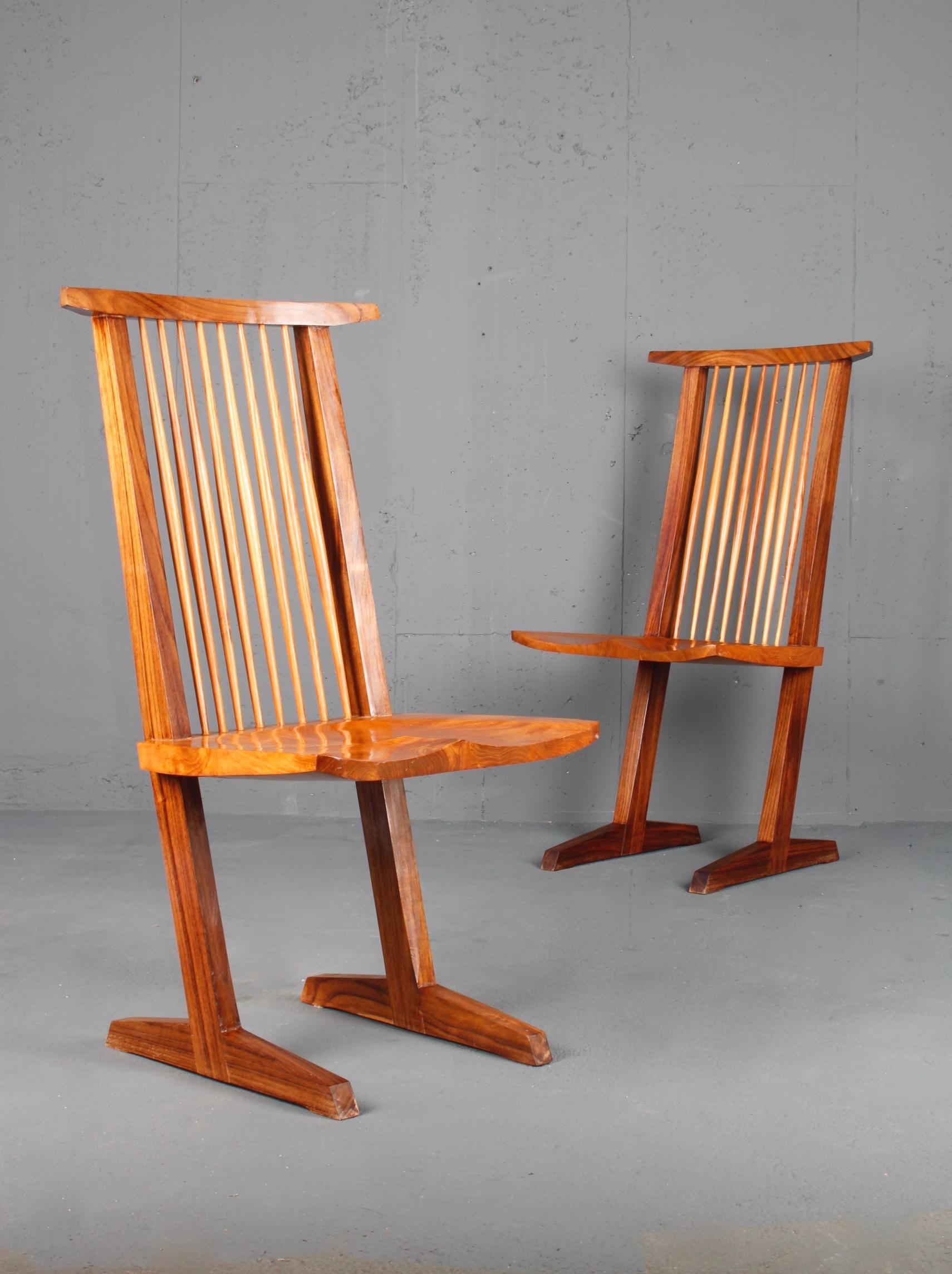 Vintage Set of 12 Conoid Chairs, after George Nakashima 2