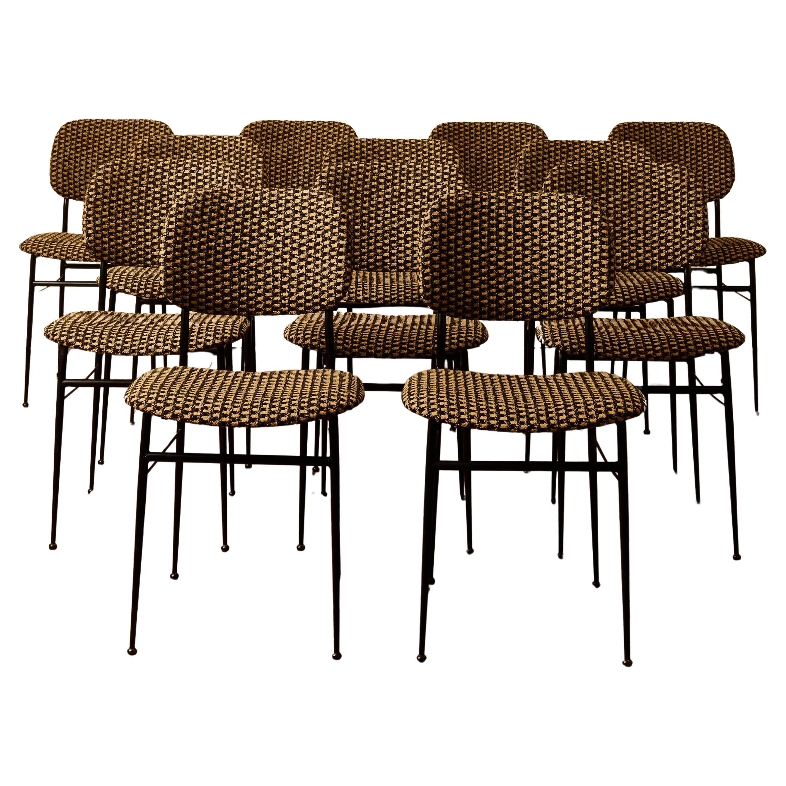 Set di 12 sedie da pranzo vintage, Italia 1960