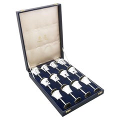 Vintage Set of 12 Sterling Silver Goblets