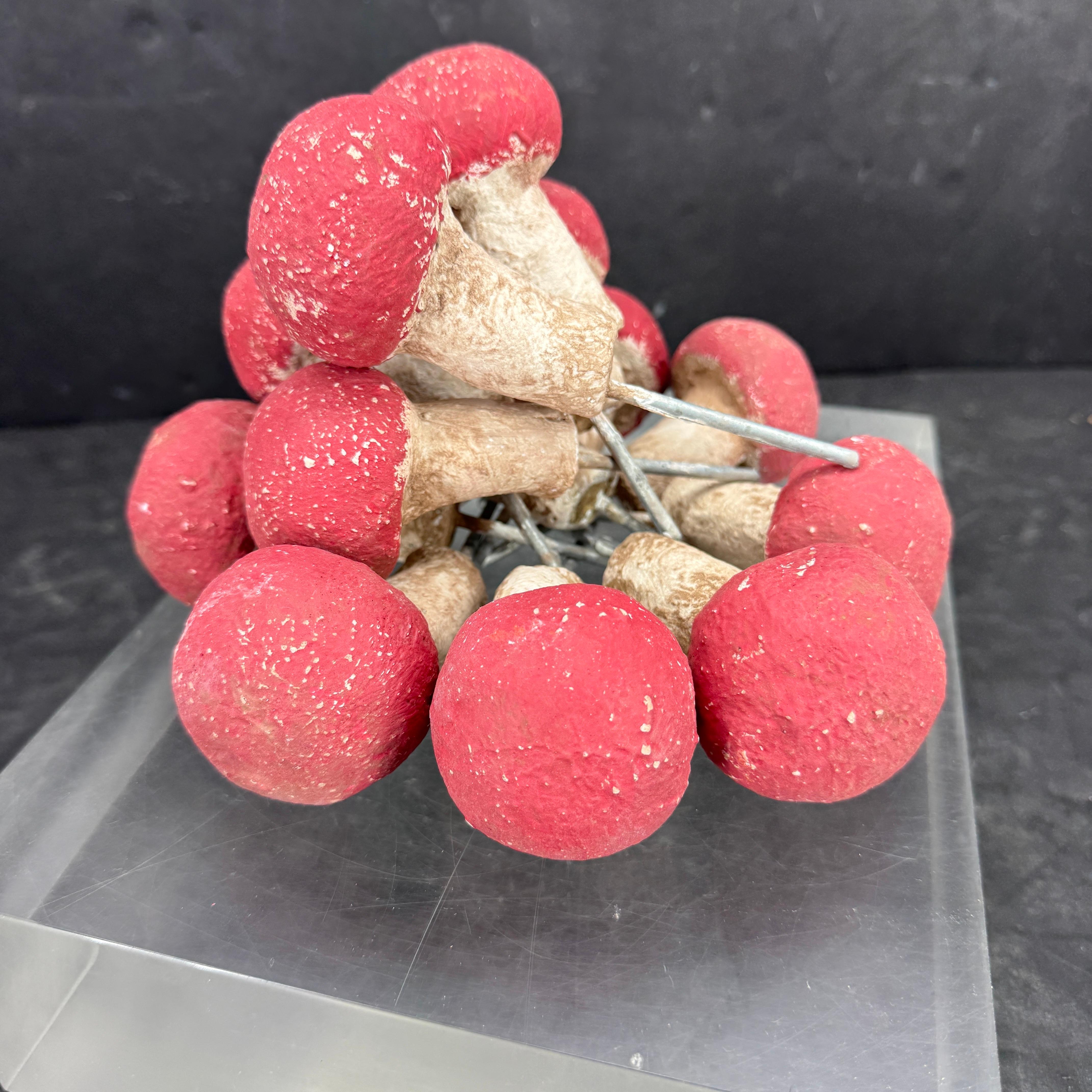 Vintage Set of 13 Concrete Mushroom Garden Ornaments For Sale 6