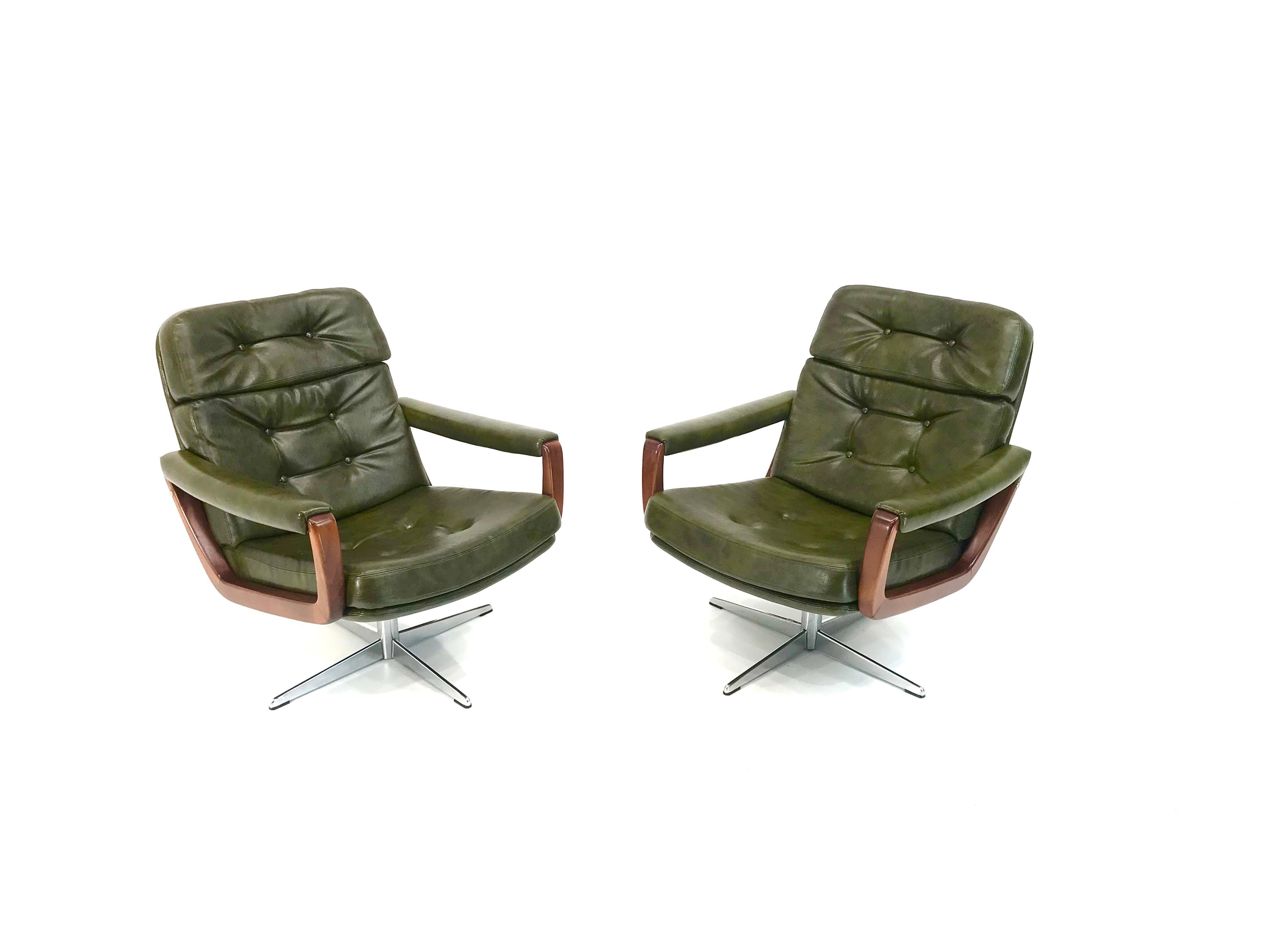 20th Century Vintage Set of 2 Danish 